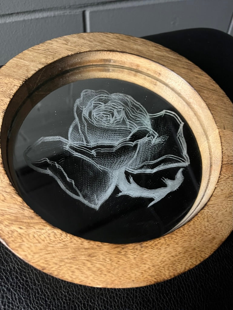 Vintage rose mirror